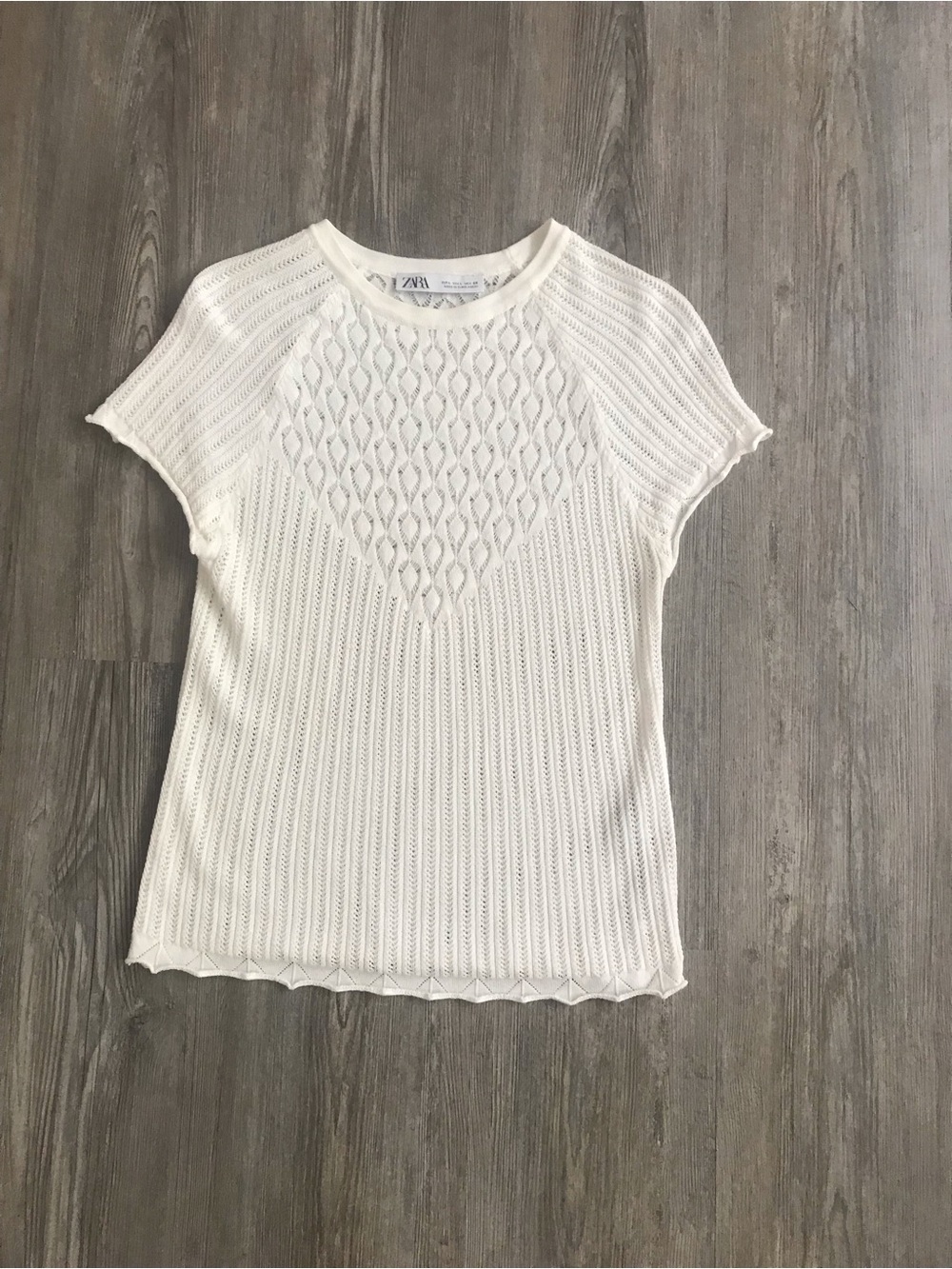 Zara  Knit Short-Sleeve Top